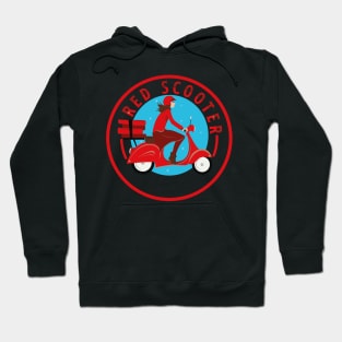 red scooter Hoodie